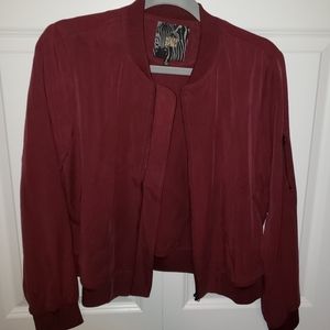 Naked Zebra light bomber jacket